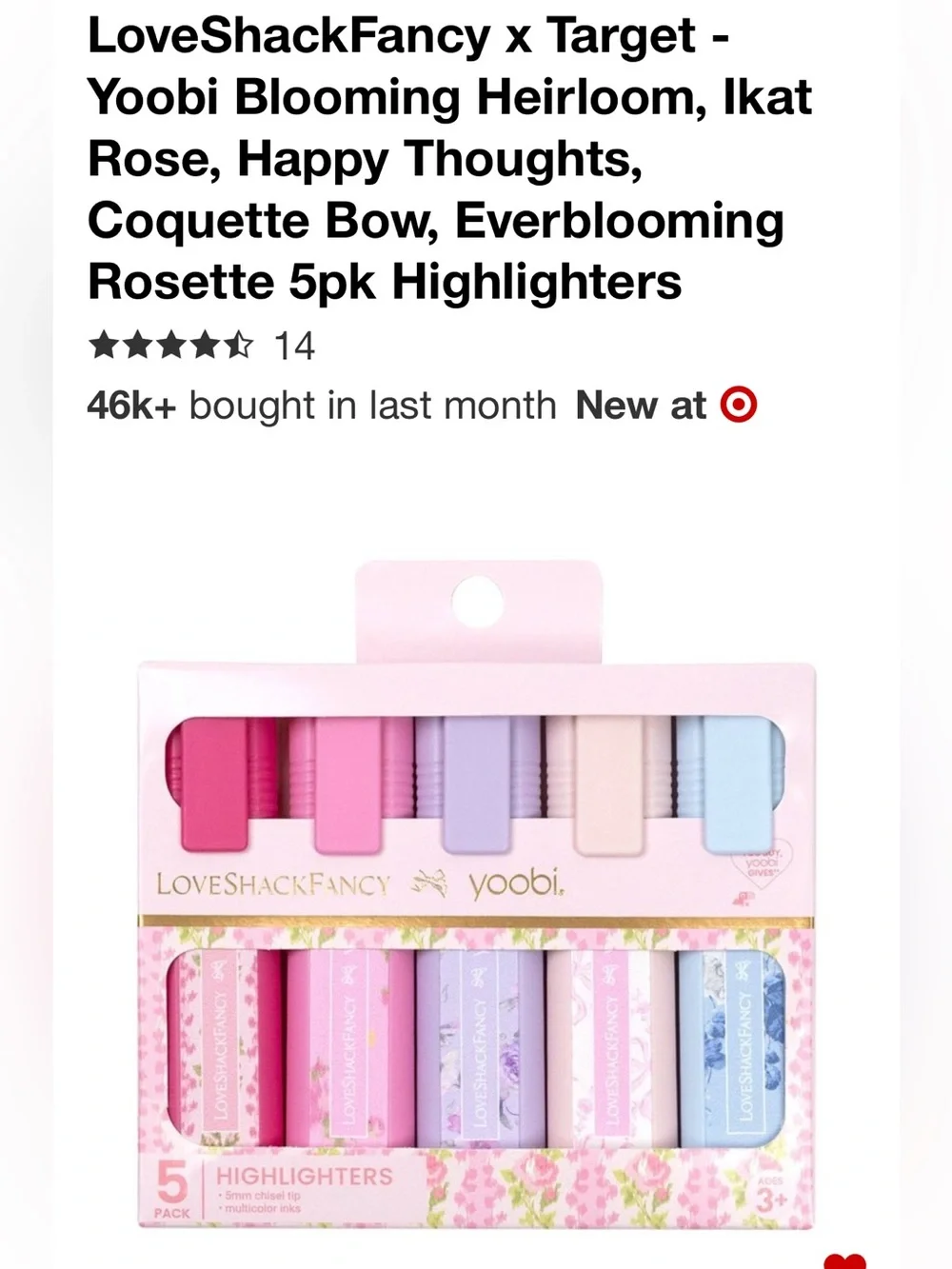 LoveShackFancy Everyblooming Rosettes back to school mini set